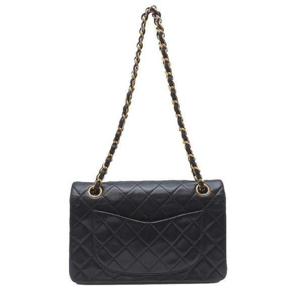 Chanel Bag Shoulder Lambskin 23 Chain Black Matelasse W - Picture 1 of 9
